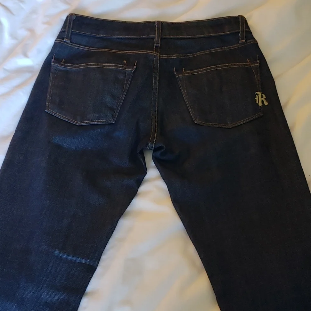 Rich & Skinny Dark Wash Jeans, Sz 24, skinny - Picture 3 of 8